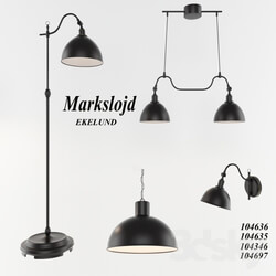 Set lamps Markslojd Ekelund Pendant light 3D Models 