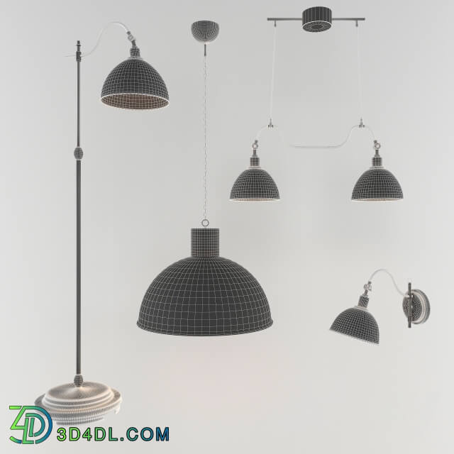 Set lamps Markslojd Ekelund Pendant light 3D Models