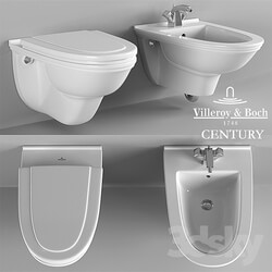 Suspended toilet and bidet Villeroy Boch Century 