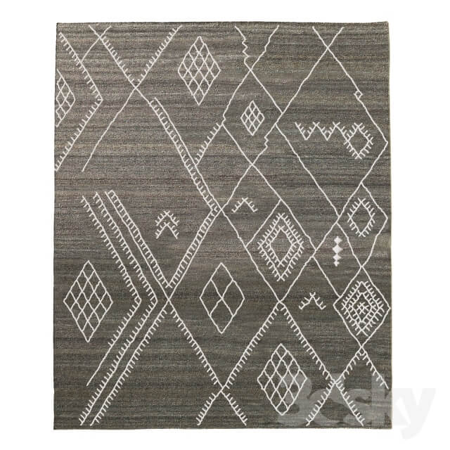 SARTO EMBROIDERED FLATWEAVE RUG