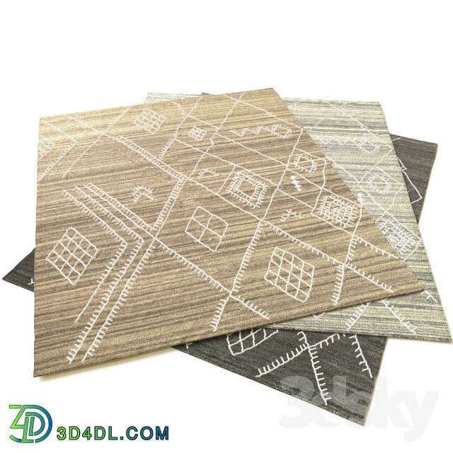 SARTO EMBROIDERED FLATWEAVE RUG