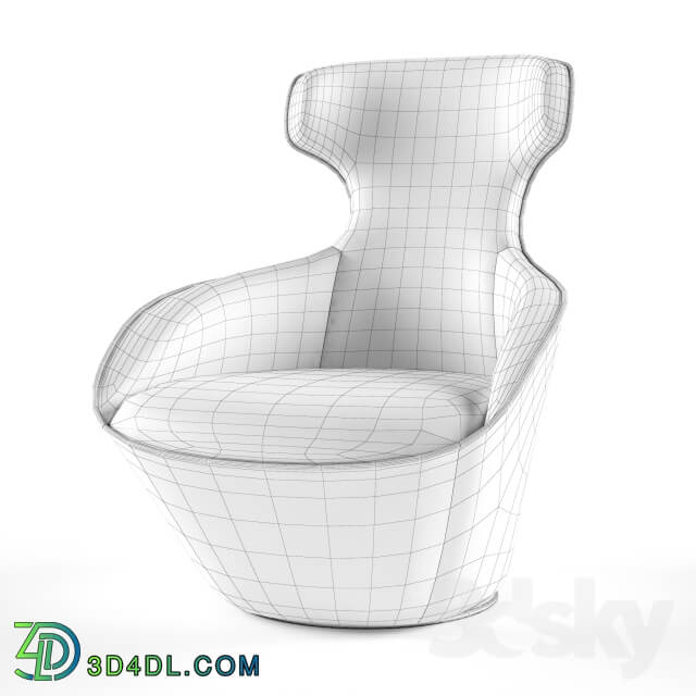 Armchair EDITO LOUNGE PIVOTING ARMCHAIR