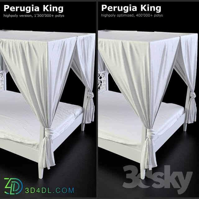 Bed Canopy bed Perugia King