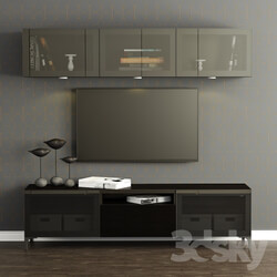 Sideboard Chest of drawer Cupboard for TV and multimedia Ikea Besta Best with shelves. 