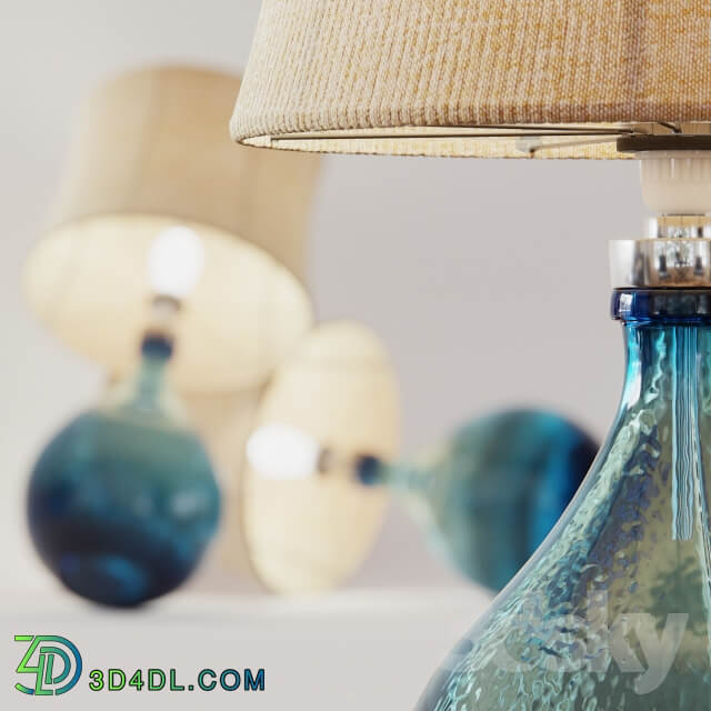 Sapphire Glass Table Lamp