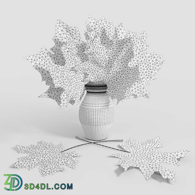 Other decorative objects Maple leaves in a vase