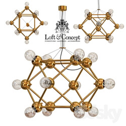 Molecule Gold Chandelier 12 