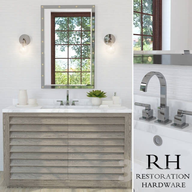 Restoration Hardware Grand Shutter vanity sink 1x 