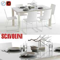 Table Chair Scavolini Aire and Kuadra 