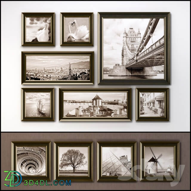 The picture in the frame. 108 Collection frame 26 paintings 6 combinations 