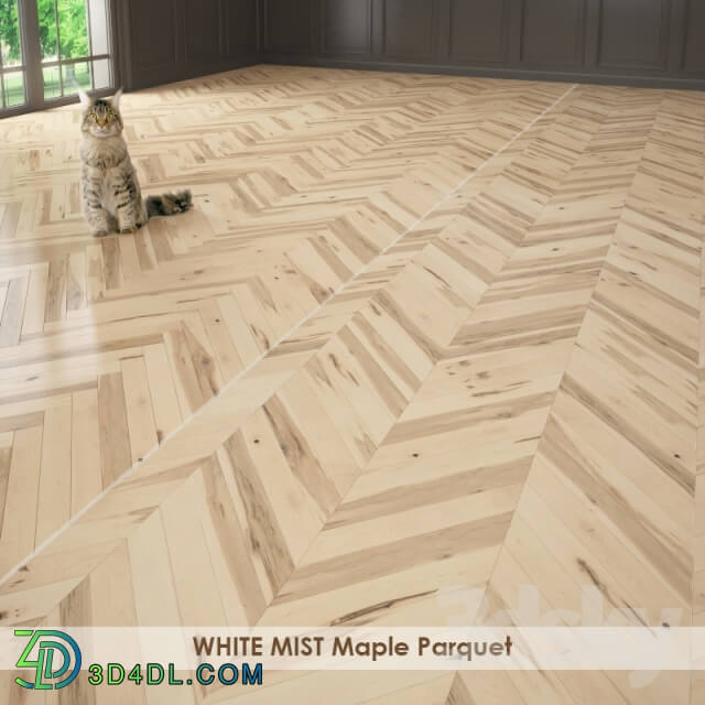 Wood WHITE MIST Maple Parquet