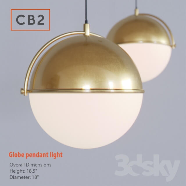 CB2 globe pendant light