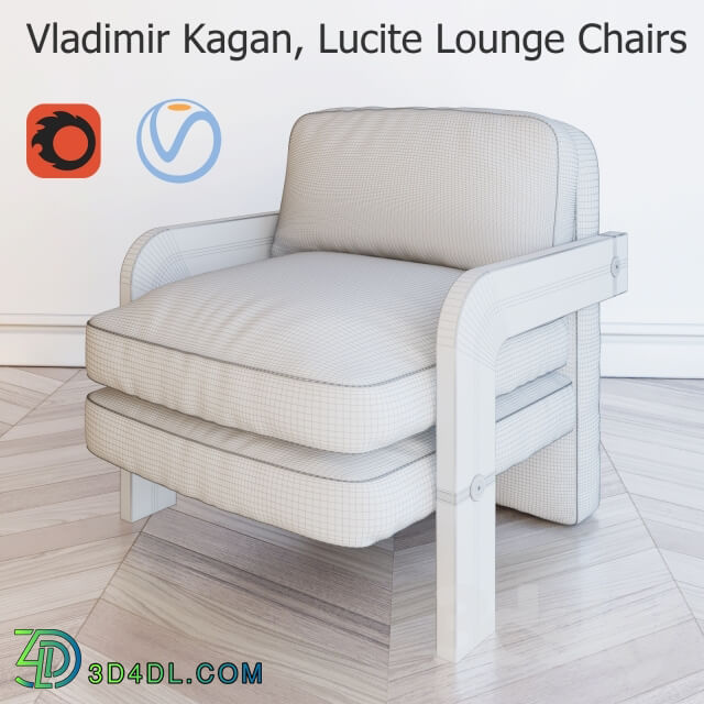 Vladimir Kagan Lucite Lounge Chairs