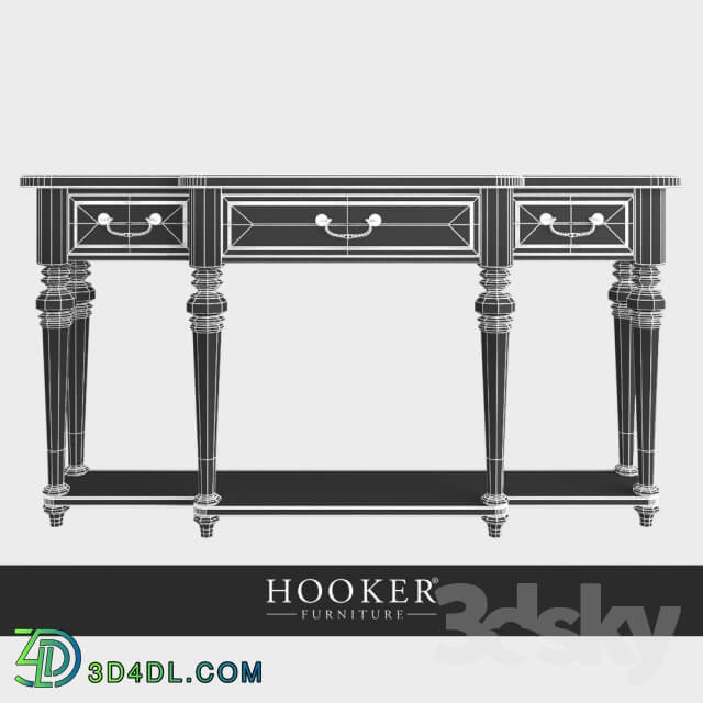Hooker Furniture Living Room Tynecastle Console Table 3D Models