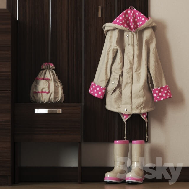 Children 39 s hallway Clothes 3D Models