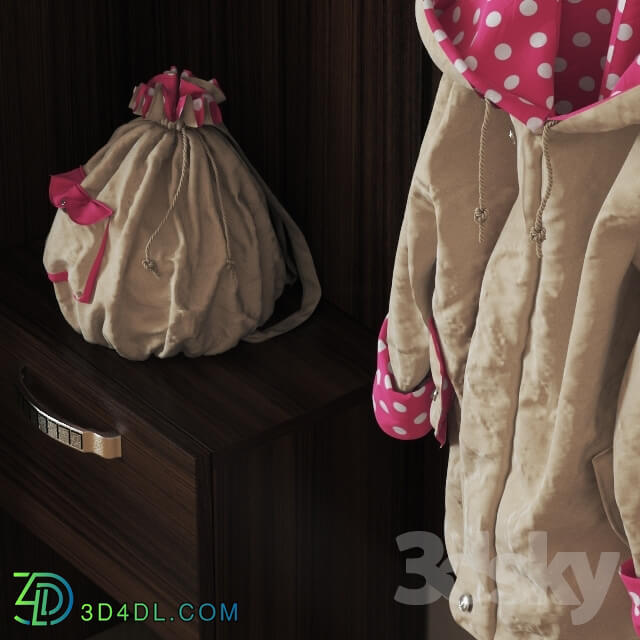 Children 39 s hallway Clothes 3D Models