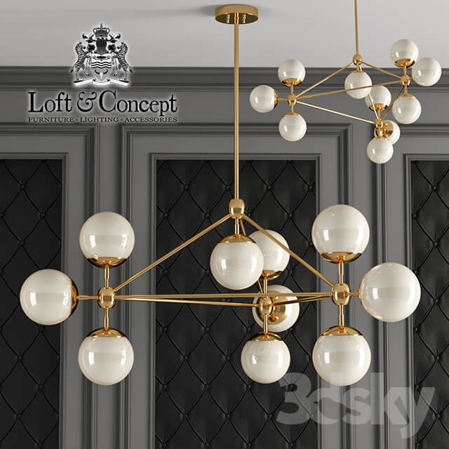 Chandelier Modo Chandelier White Glass