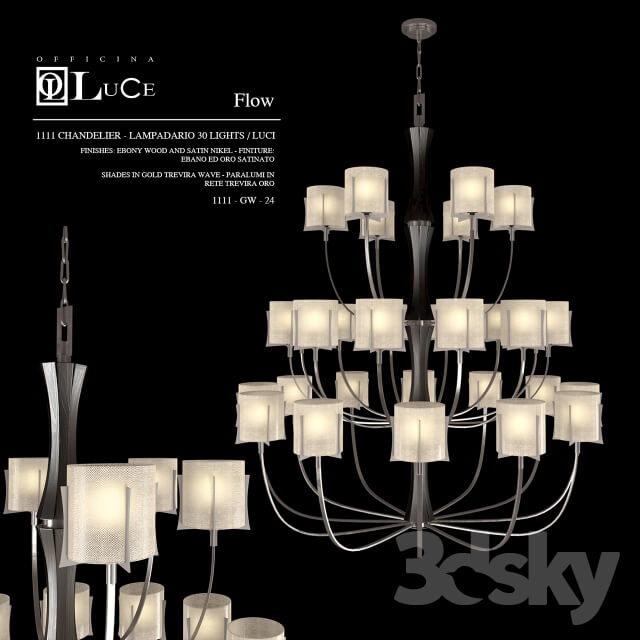 Officina Luce Flow 1111 GW 24 Pendant light 3D Models