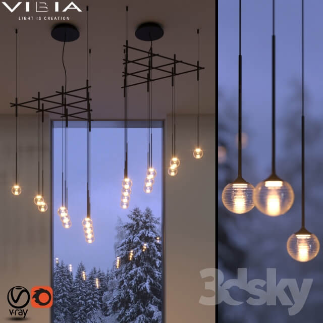 Vibia Algorithm 0825 Pendant light 3D Models