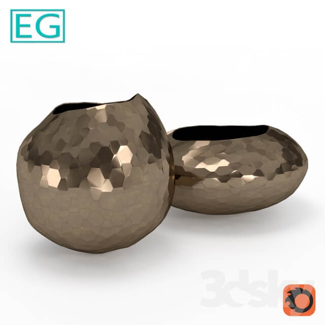 EG Edge metal vase