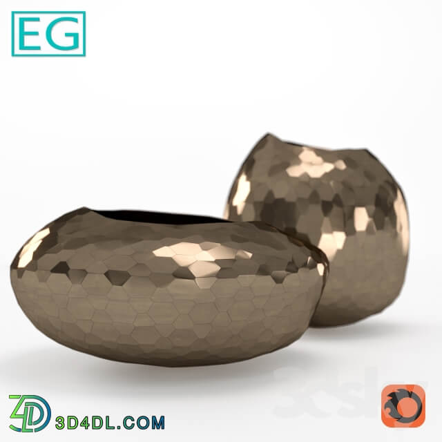EG Edge metal vase