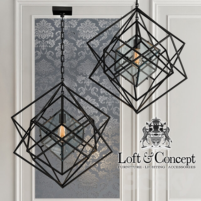 Chandelier Cubist Small Chandelier Black