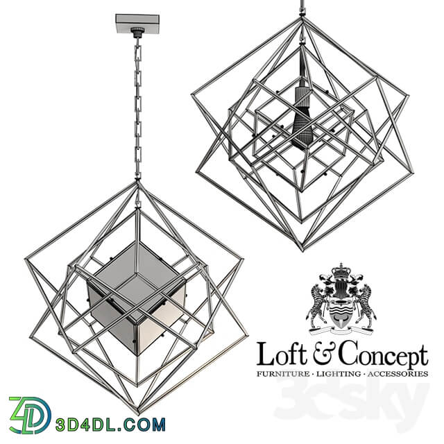 Chandelier Cubist Small Chandelier Black