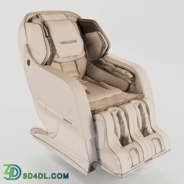 Massage chair Yamaguchi Axiom in Champagne and Chrome colors