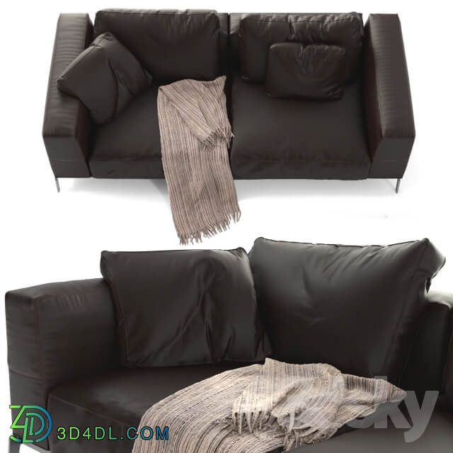 Flexform Leather Sofa Ettore