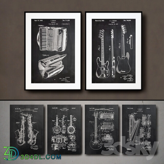 The picture in the frame. 115. Collection of Musical Instruments