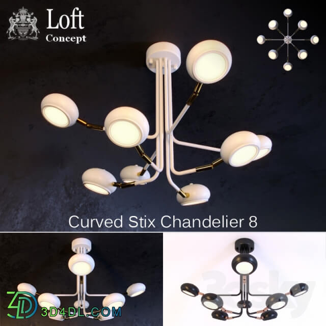 Chandeliers Curved Stix