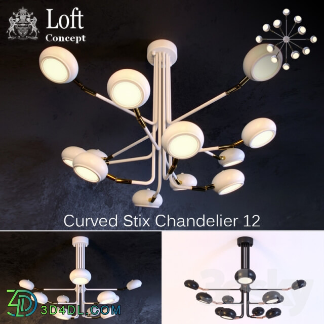 Chandeliers Curved Stix