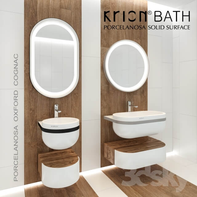 Rorcelanosa Krion bath Aro. Rorcelanosa Oxford Cognac.