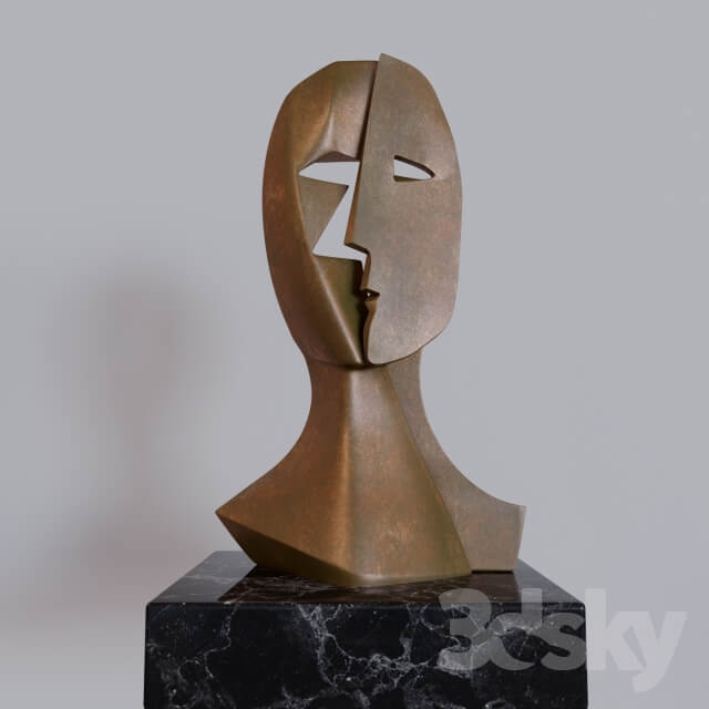 PABLO PICASSO BRONZE SCULPTURE MASK