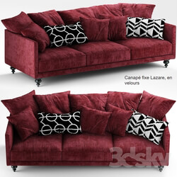 Sofa canape angle velours 