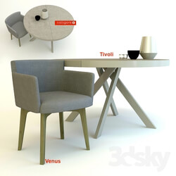 Table Chair Calligaris Venus and Tivoli 