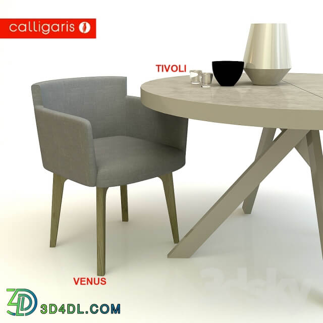 Table Chair Calligaris Venus and Tivoli