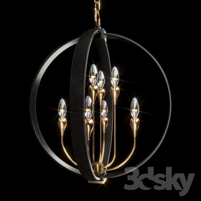 Hudson Valley DRESDEN 6722 AOB Pendant light 3D Models