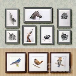 The picture in the frame. 120 Animals Collection 