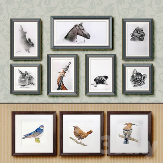 The picture in the frame. 120 Animals Collection