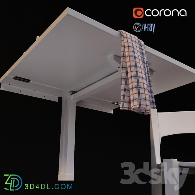 Table Chair Table folding wall fastener
