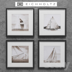 Eichholtz Set of 4 Boat Prints 