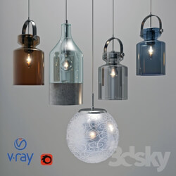 Suspended MARKSLÖJD firm fixtures Sweden 3 models options lampshades. 