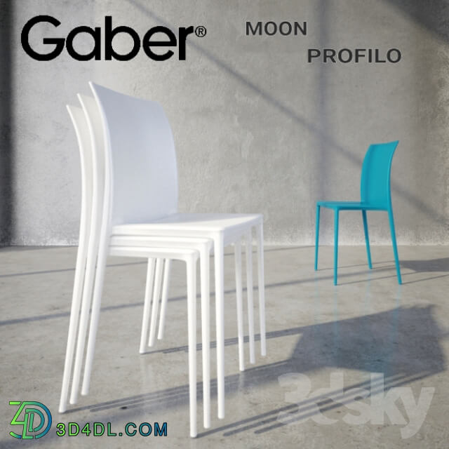 Table Chair GABER Moon chair Profilo table