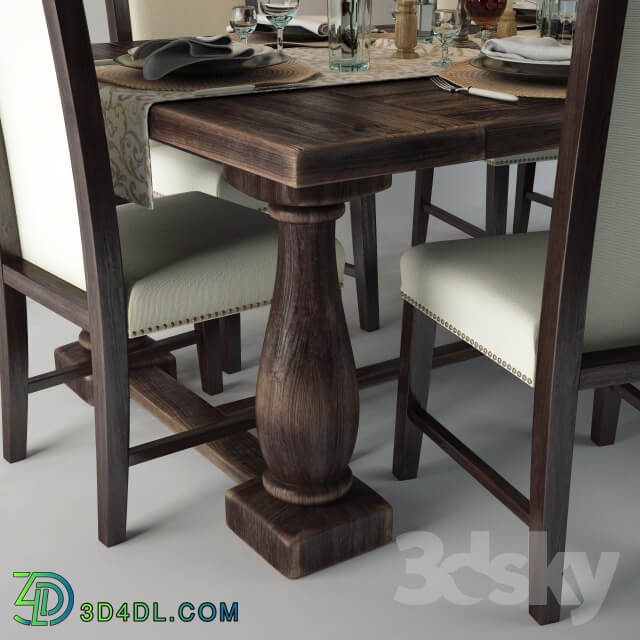 Table Chair Wooden dining table with chairs