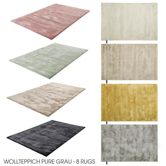 Wollteppich Pure Grau