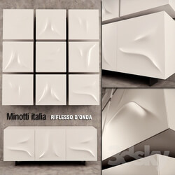 Sideboard Chest of drawer Minotti Italia Riflesso D 39 Onda 