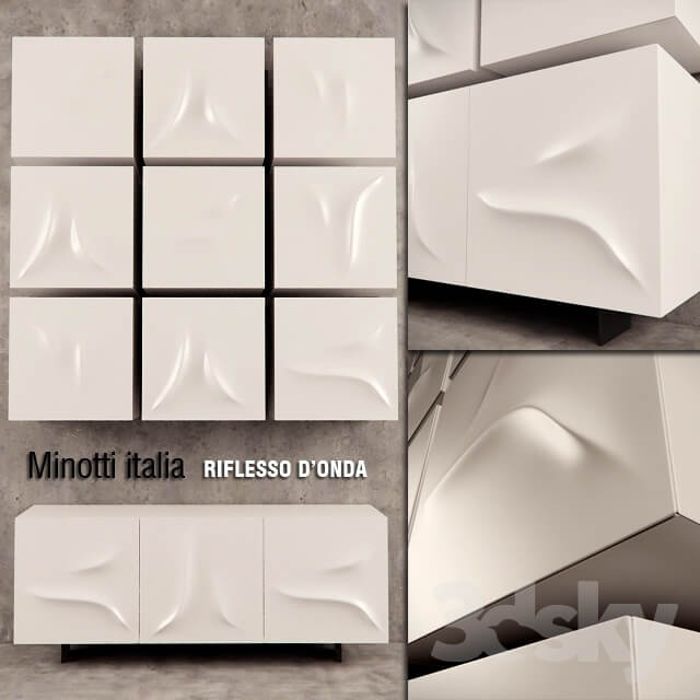 Sideboard Chest of drawer Minotti Italia Riflesso D 39 Onda