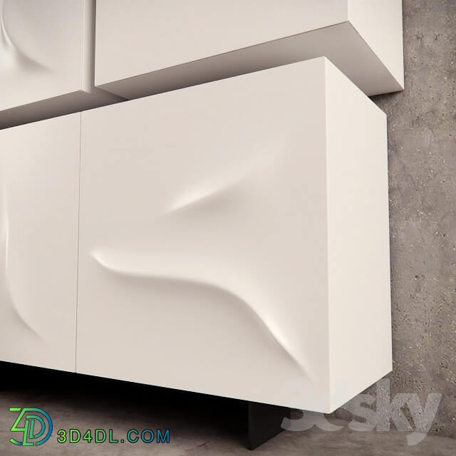 Sideboard Chest of drawer Minotti Italia Riflesso D 39 Onda