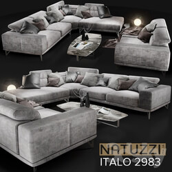 Sofa Sofa NATUZZI Italo 2983 grey 